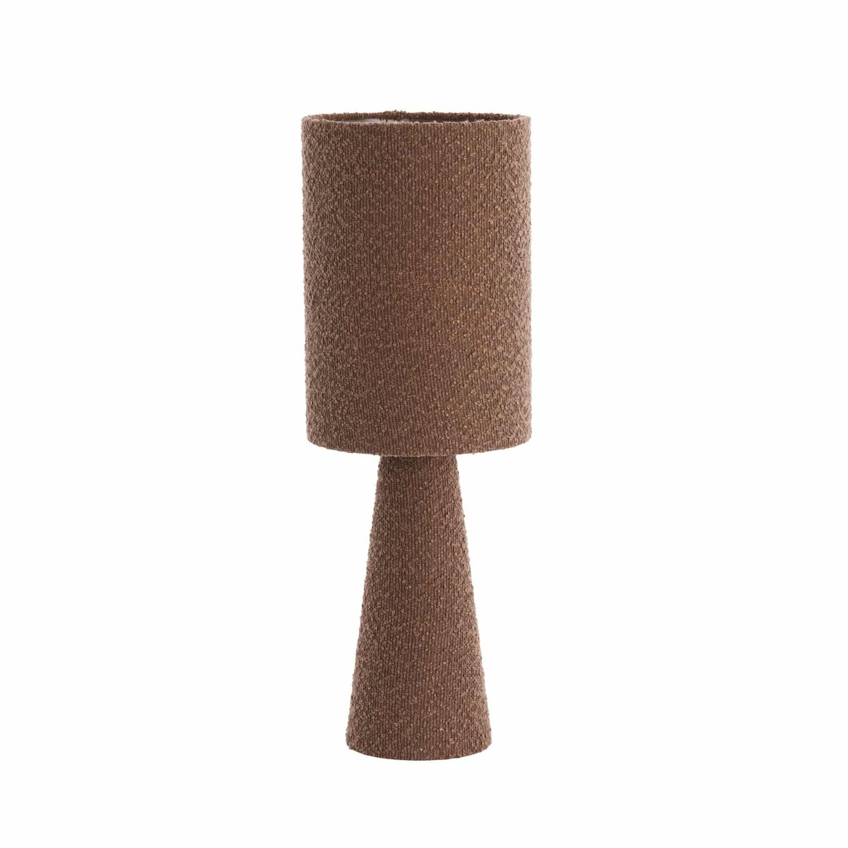 Lampe À Poser Textiles MICKY marron, LIGHT & LIVING 