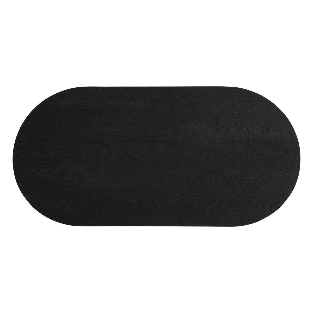 Table basse ovale bois de manguier ISANA noir, ATMOSPHERA