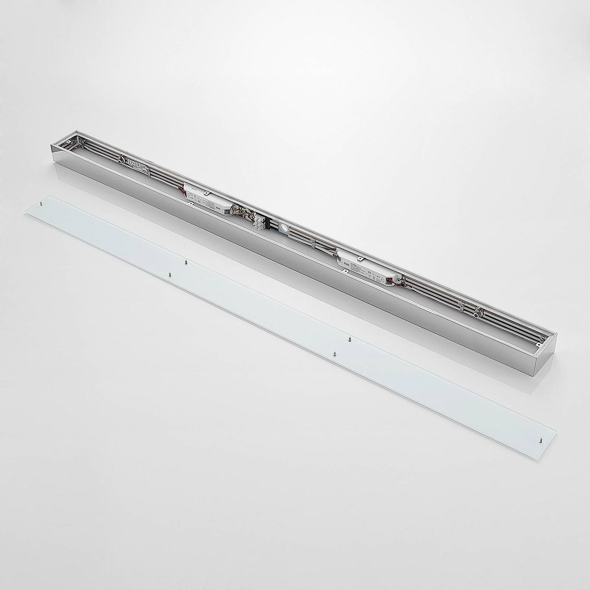 Applique en métal moderneLED, Layan chrome, blanc, LINDBY