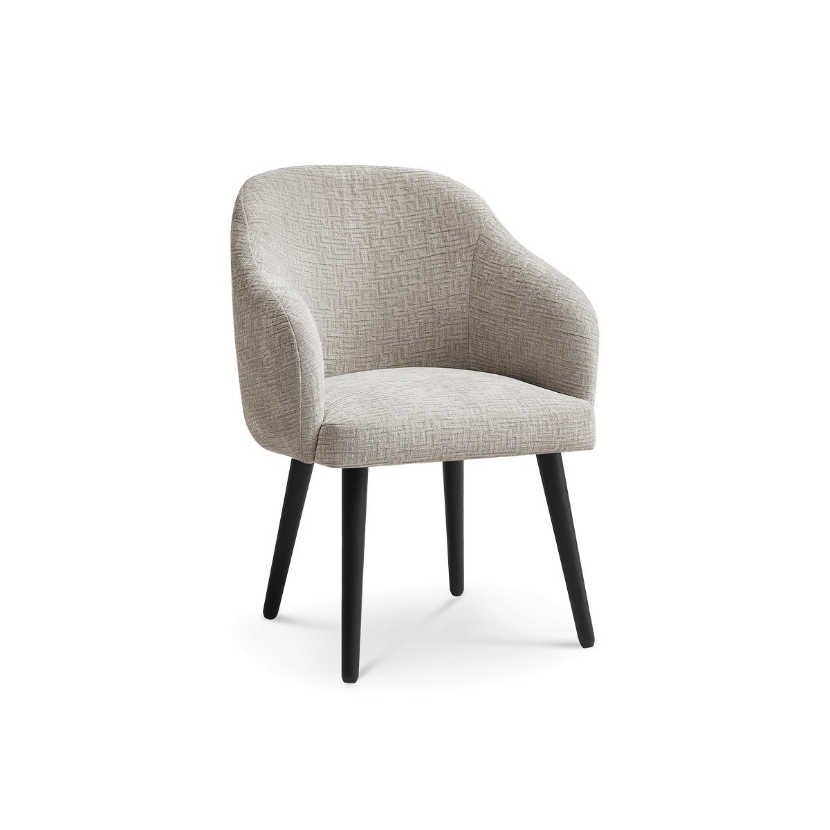 Chaise tissu texturé, SOPHIE beige, BOBOCHIC