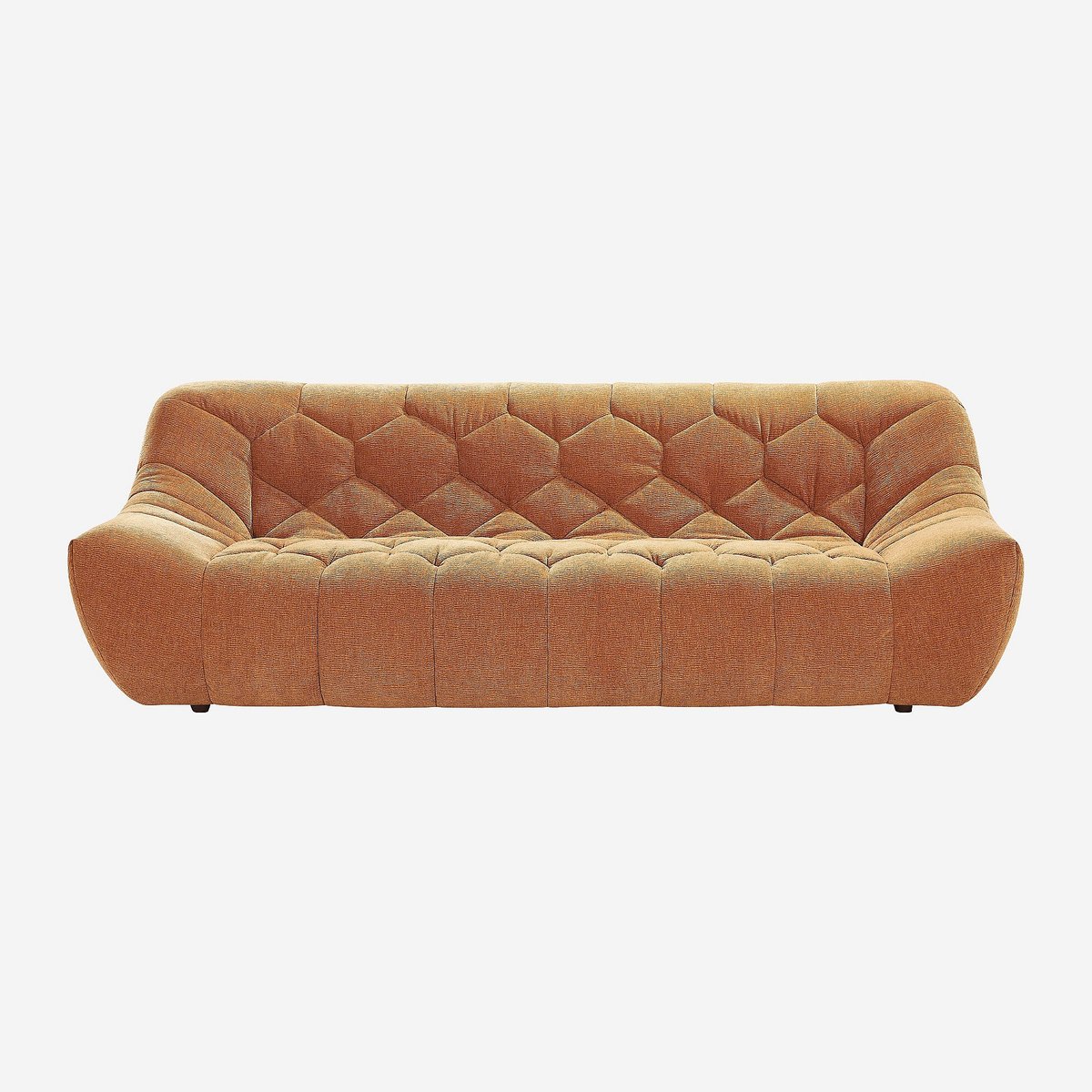 Canapé fixe tissu MELFI terracotta, HABITAT