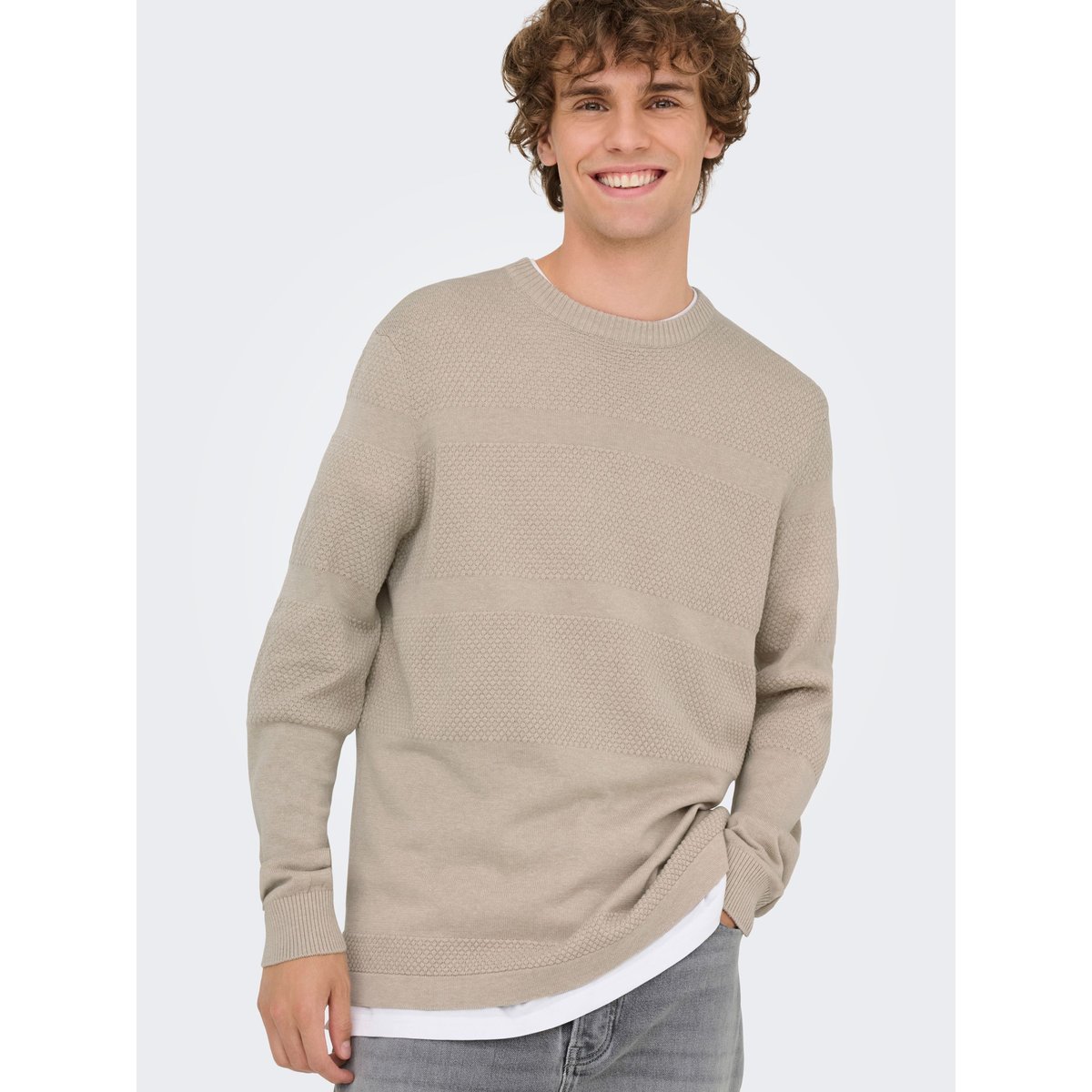 Pull En Maille silver lining, ONLY & SONS