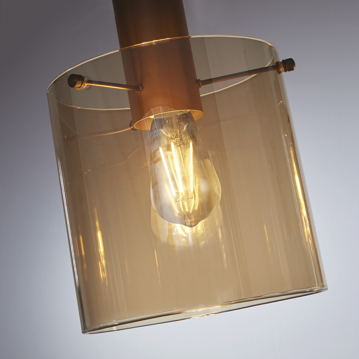 Soka 4-Light Glass Pendant Light in Amber mocha, SO'HOME