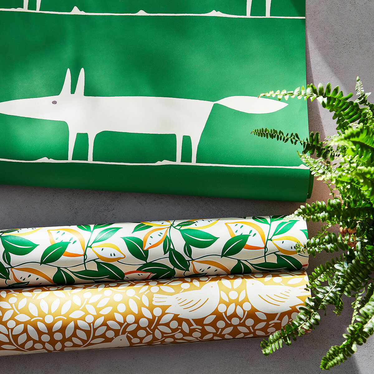 Mr Fox Wallpaper mint, SCION