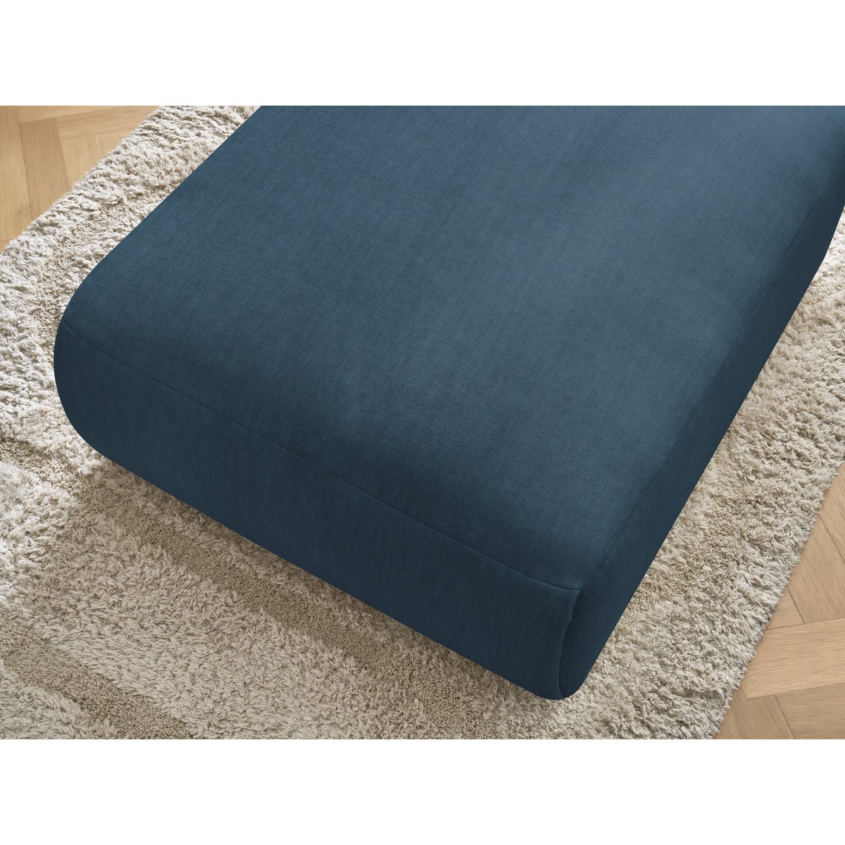 Pouf velours, JANA bleu, BOBOCHIC