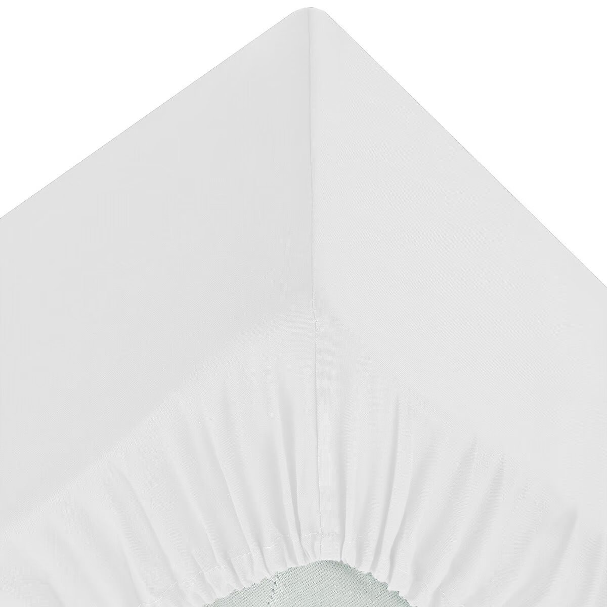 Drap housse percale de coton uni 140 x 190 cm Harmonie mordore gris, EDEN