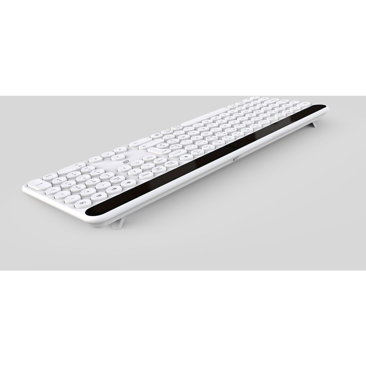 Clavier sans fil Solaire SKW Blanc couleur unique, ESSENTIEL B