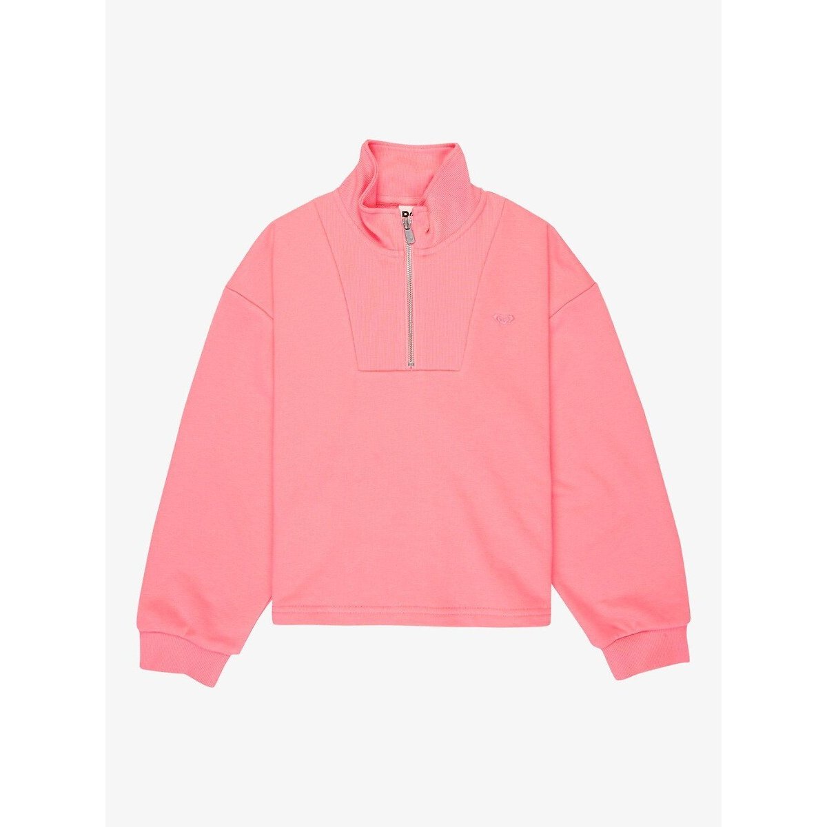 Sweater met schipperskraag, fleece roze, ROXY