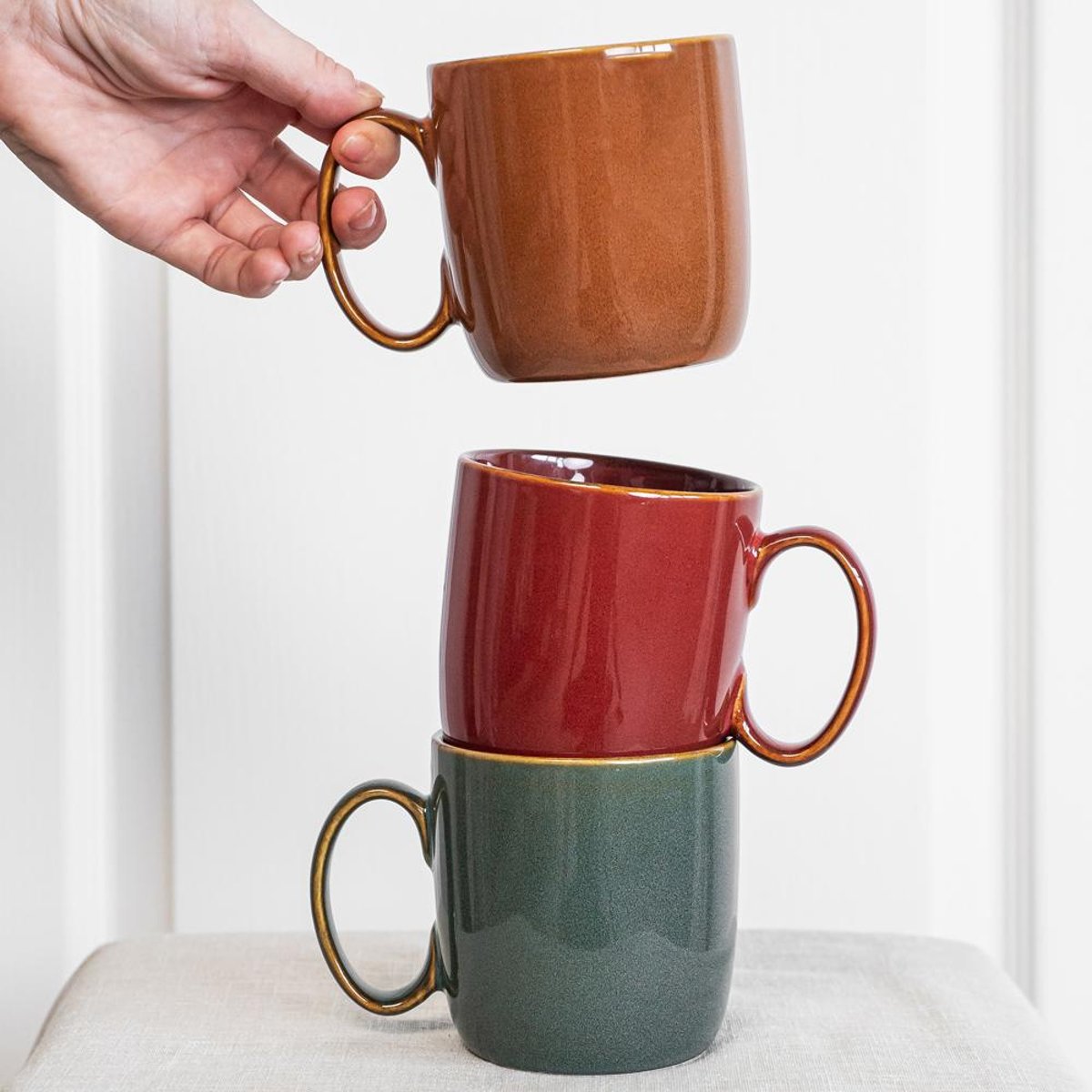 Mug Elyas 38 cl (lot de 6) - ELYAS rouge, TABLE PASSION