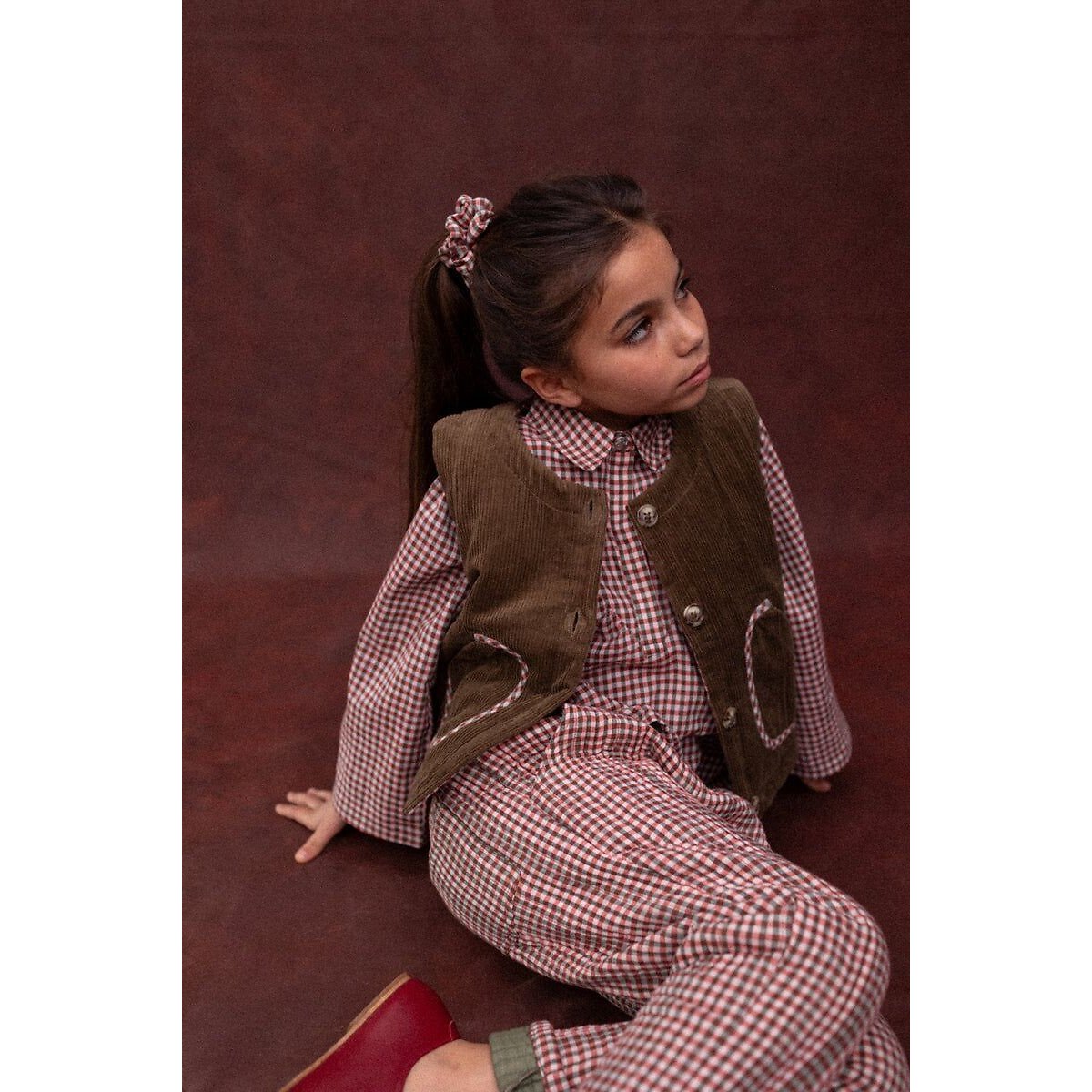 Gilet sans manches, réversible, SAFEDI marron/rose, APACHES COLLECTIONS