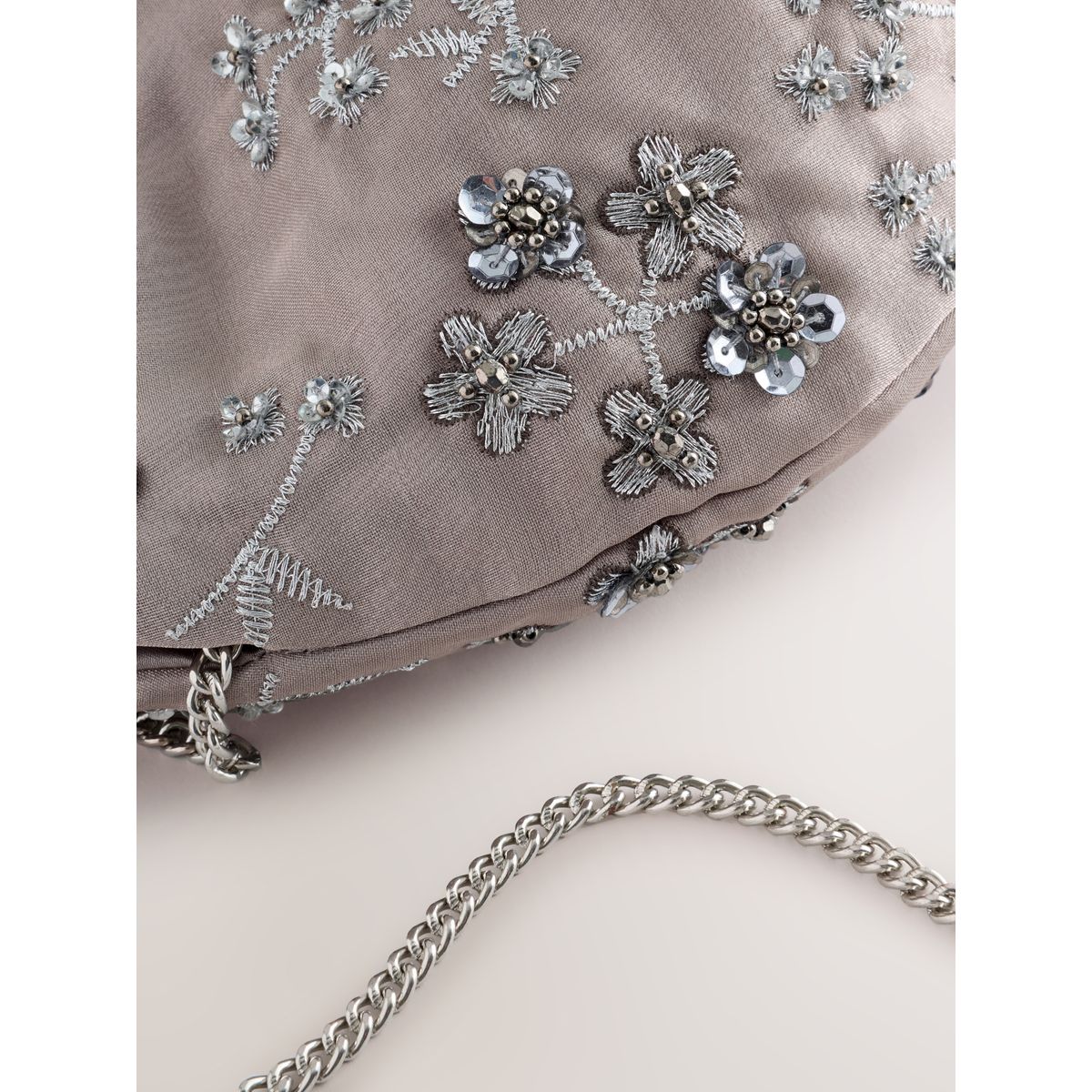 Pochette souple oversize gris, NEXT