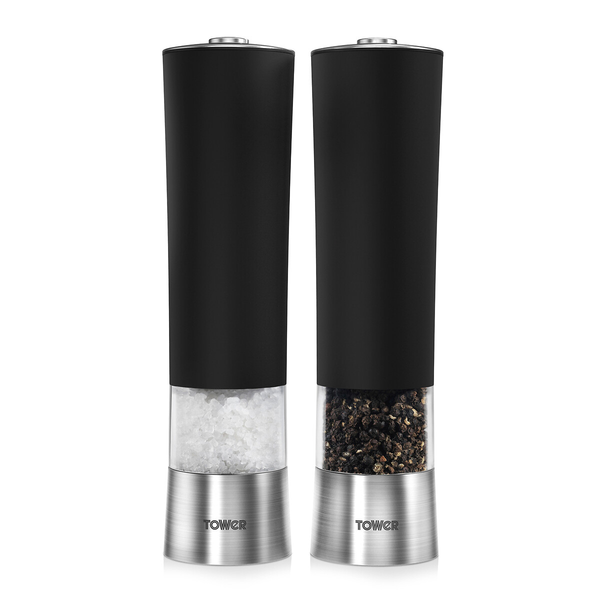 Electric Salt and Pepper Mill black, TOWER