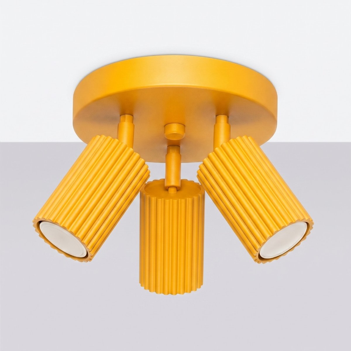 Plafonnier Aluminium Jaune GU10 3 KARBON jaune, EDEN
