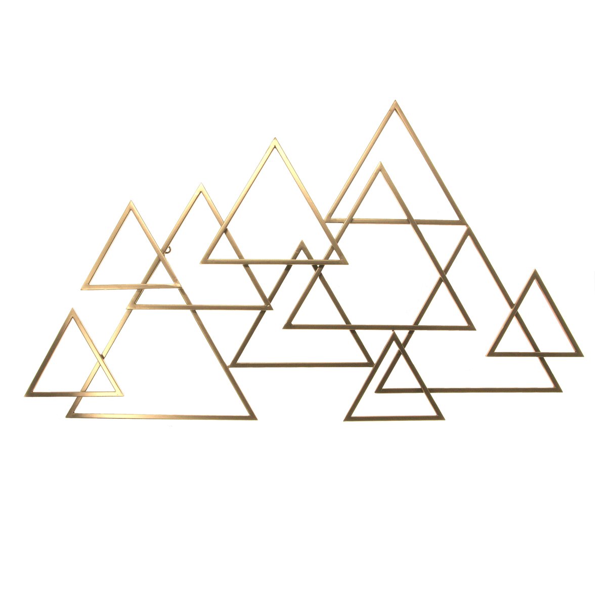 Triangles modernes Métal doré, ART FOR THE HOME