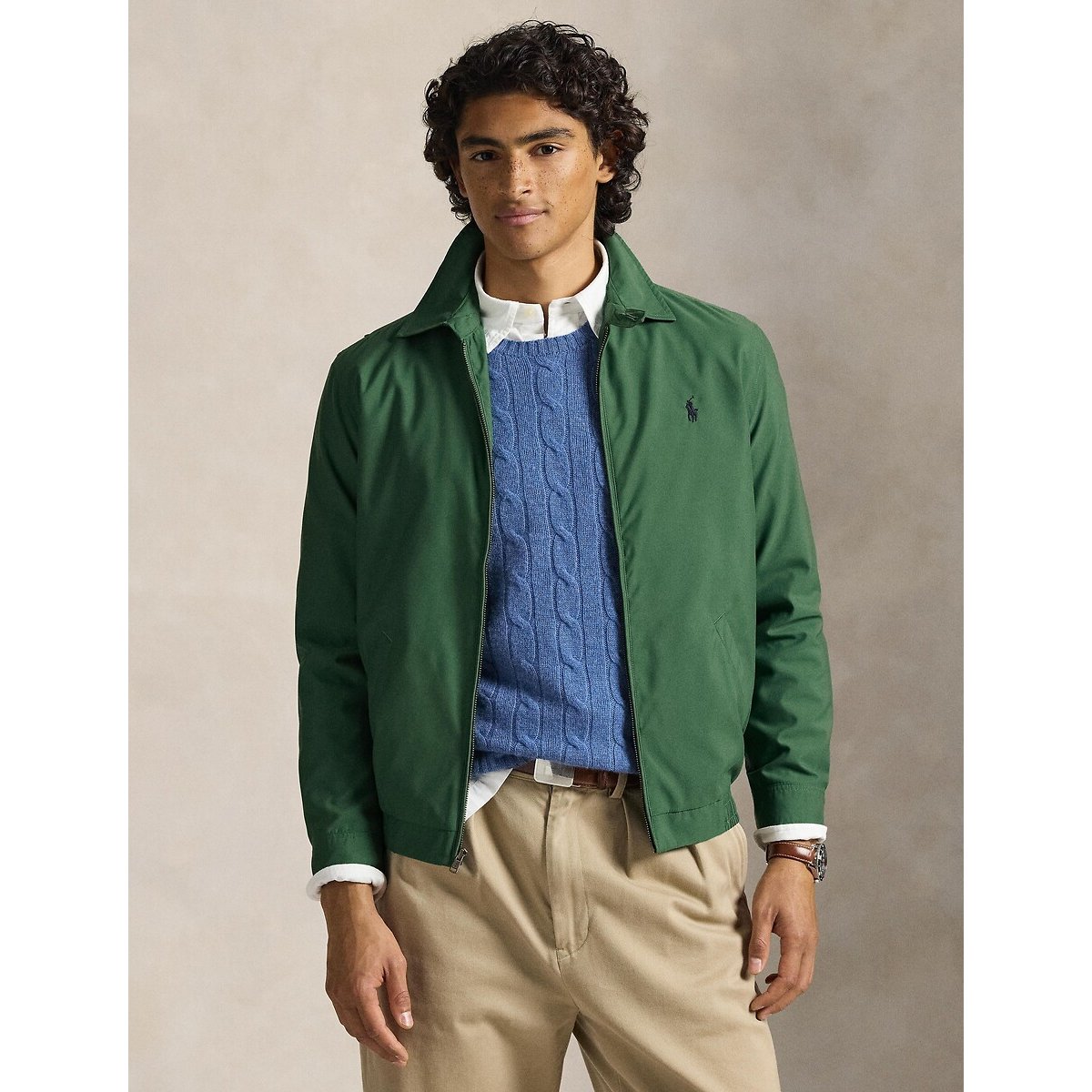 Veste bi-swing en sergé vert, POLO RALPH LAUREN
