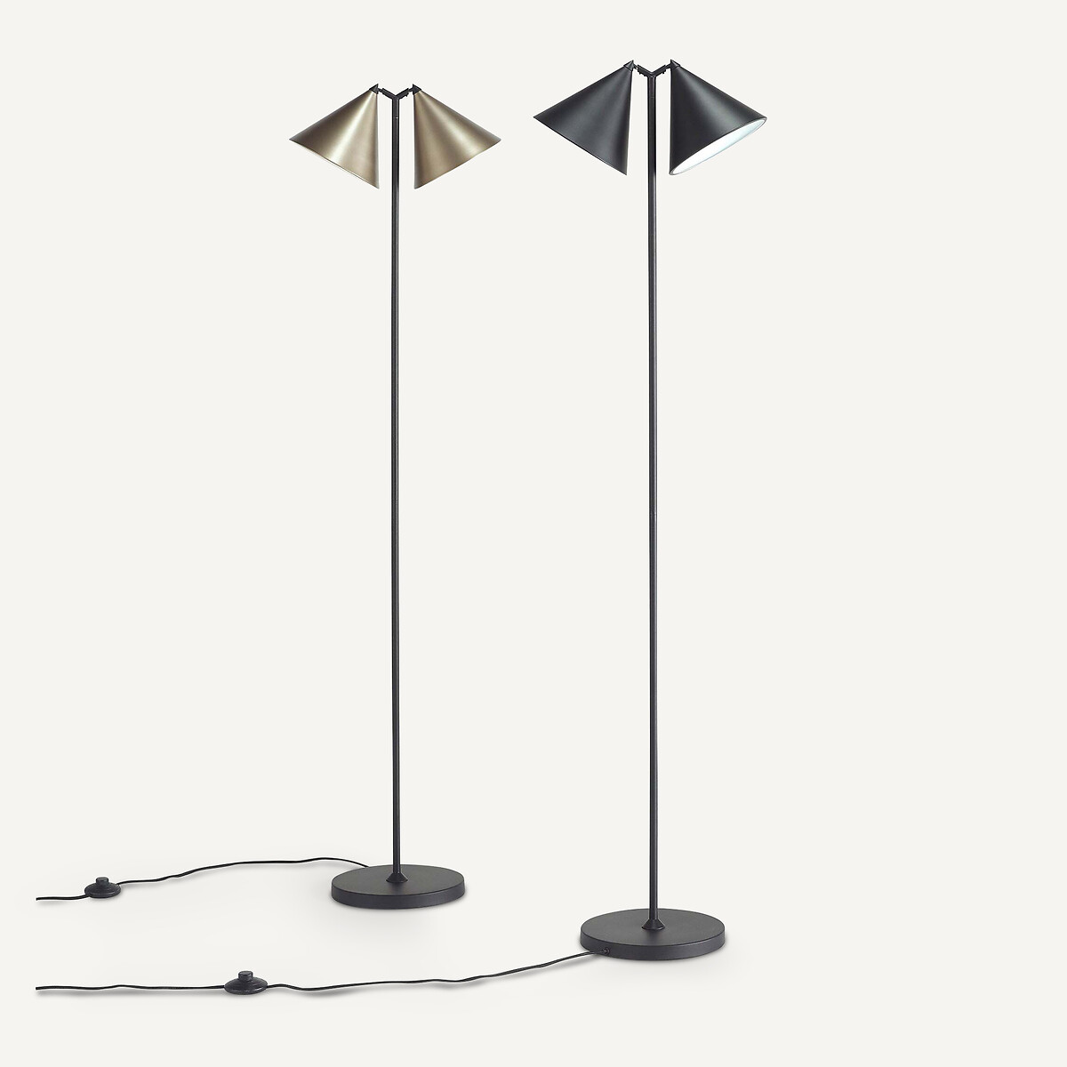 Lampadaire liseuse métal fer, Moke noir, AM.PM