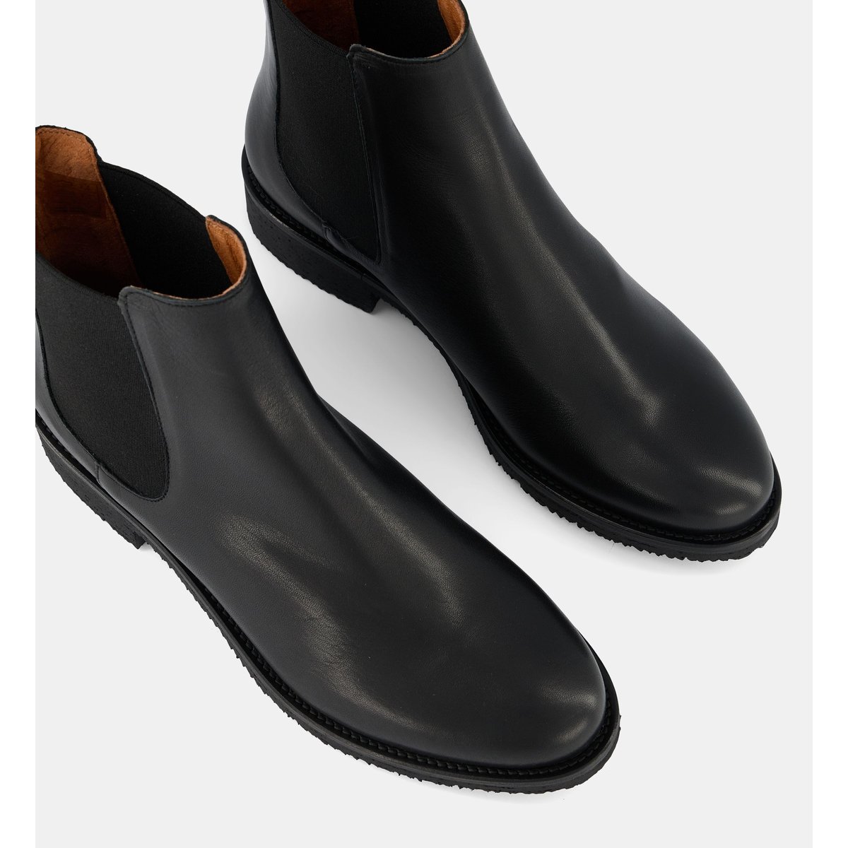 Bottines chelsea plates camille cuir noir, GALERIES LAFAYETTE