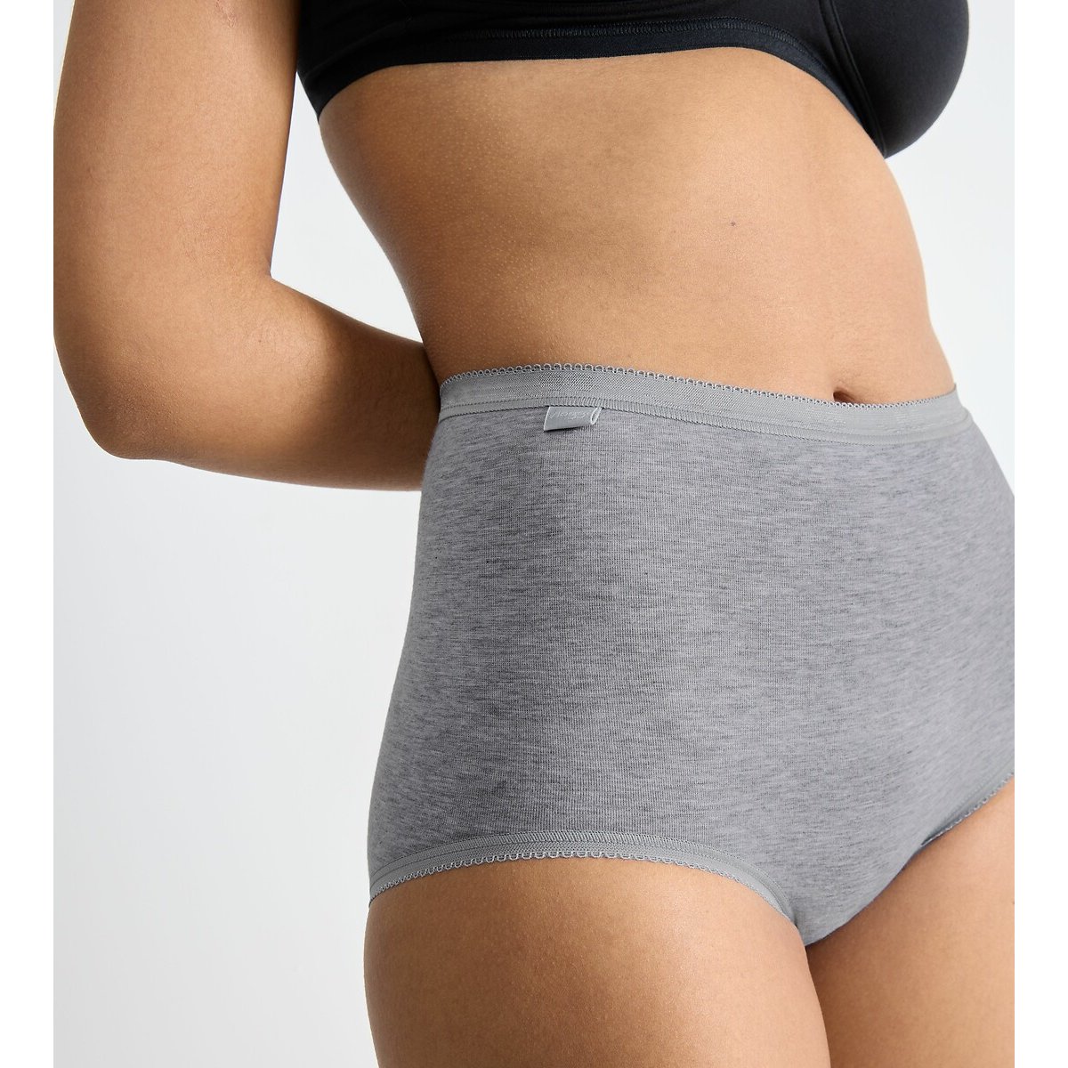 Pack of 4 Basic+ Maxi Knickers navy+cocoa+white+grey marl, SLOGGI