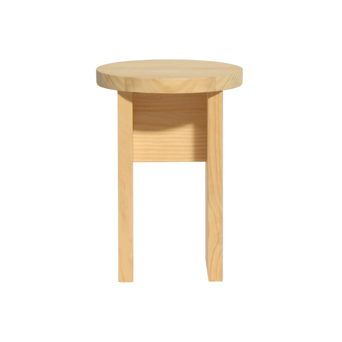 Tabouret en pin massif non verni CALPE bois clair, NAAN FURNITURE
