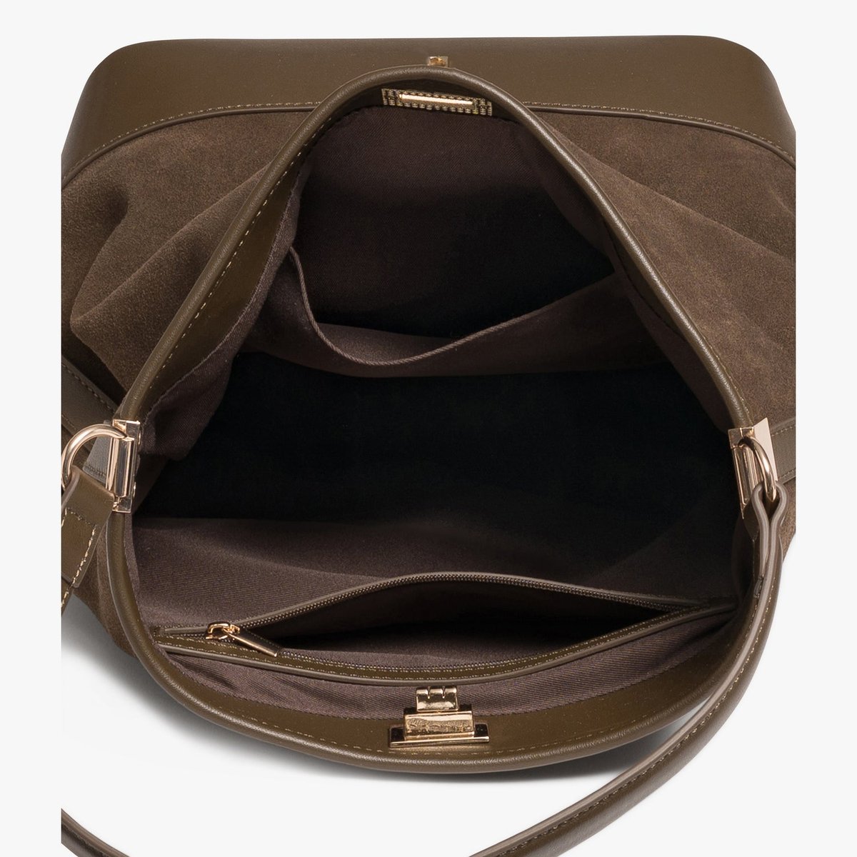 Maro Cuir en cuir ERELL sac seau vert mousse, BOCAGE