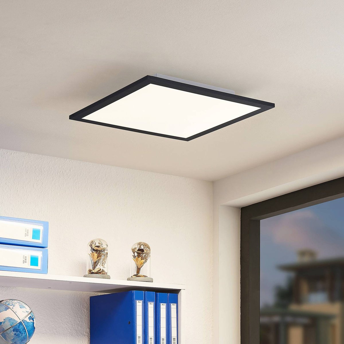 Panneau en aluminium moderneLED, Nelios noir, blanc, LINDBY