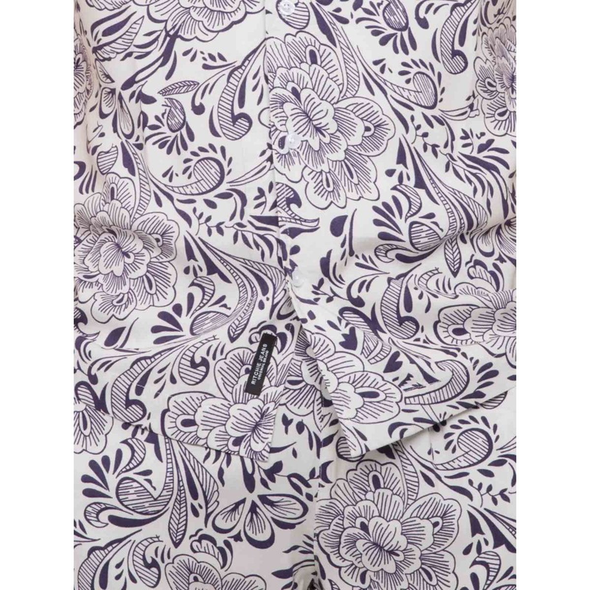 Chemise Manches Courtes Motifs Donupo ecru, RITCHIE
