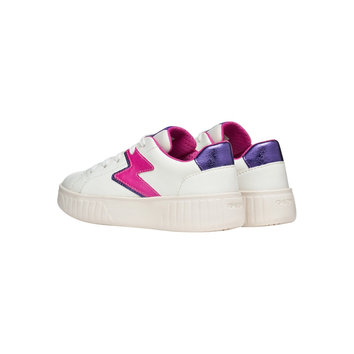 Baskets respirantes Mikiroshi blanc fushia, GEOX