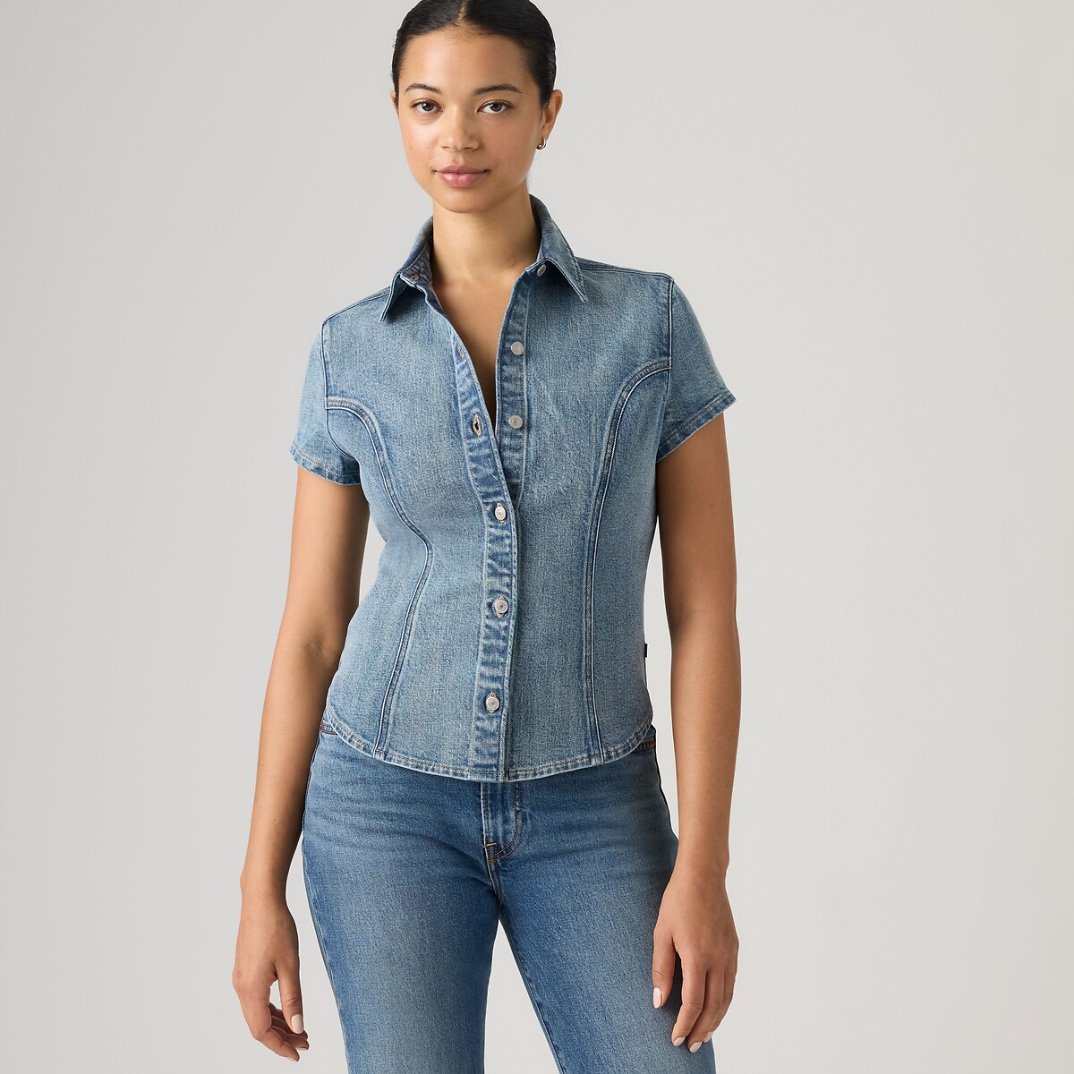 Chemisier manches courtes en denim denim, LEVI'S