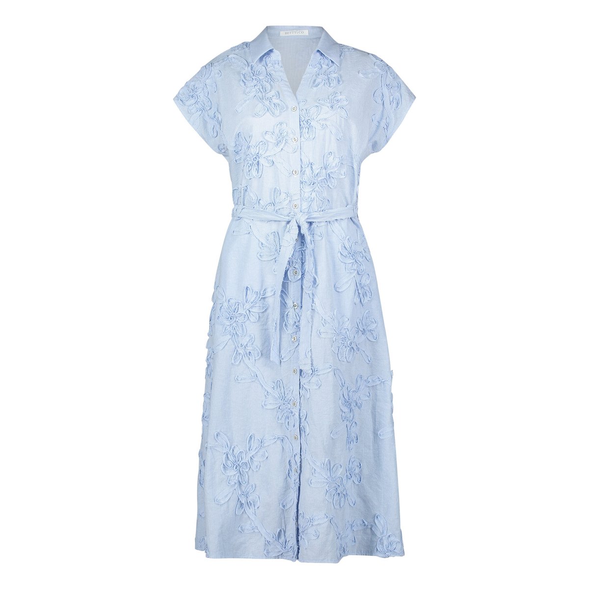 Robe d'été à broderies blanc/bleu, BETTY & CO