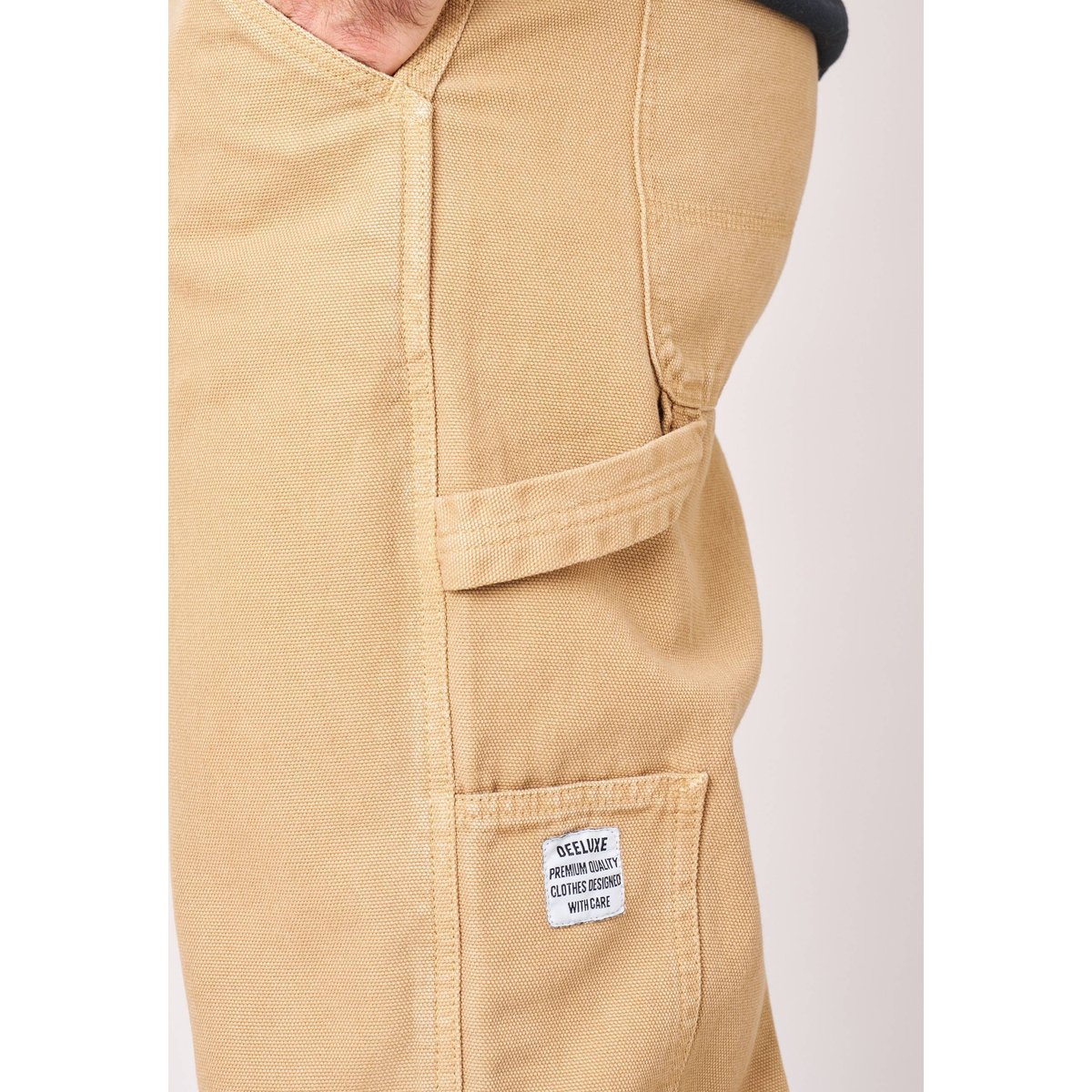 Pantalon baggy homme en toile 100% coton JADEL camel, DEELUXE