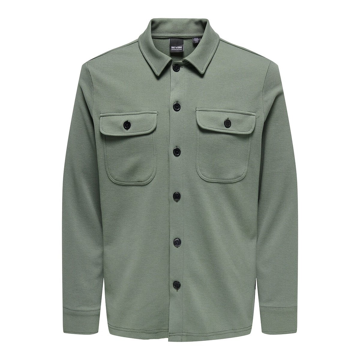 Sovracamicia con tasche grigio verde, ONLY & SONS