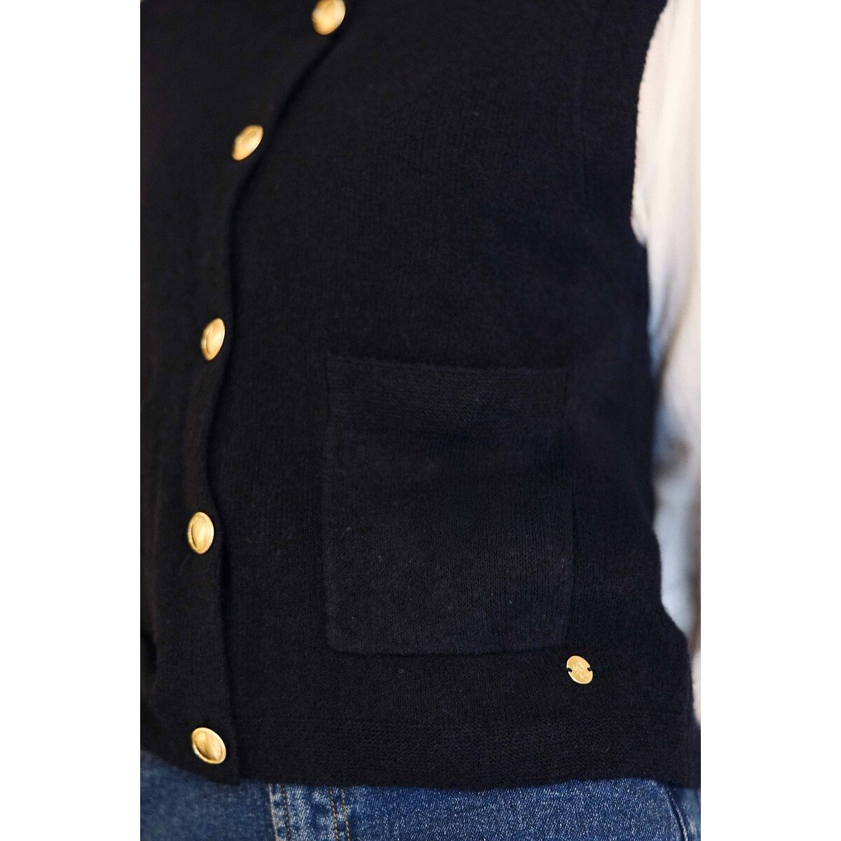 Gilet sans manches col rond, MORI marine, LA PETITE ETOILE
