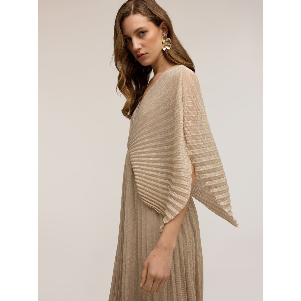 Robe longue plissée oro, MOTIVI