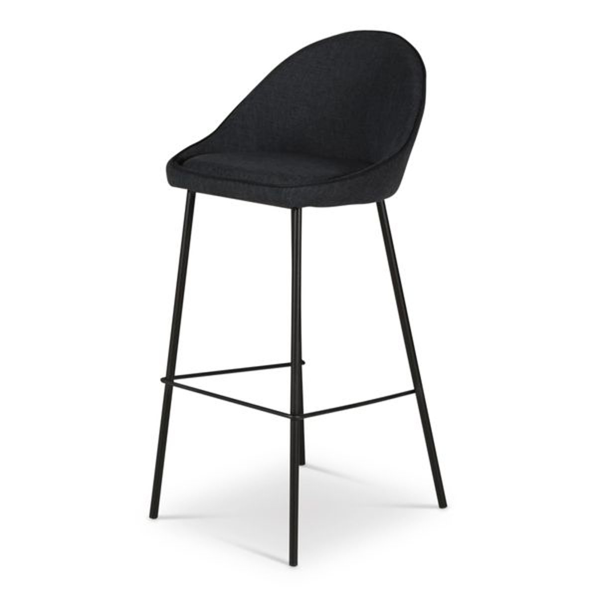 Chaise de bar tissu gris foncé, ZAGO