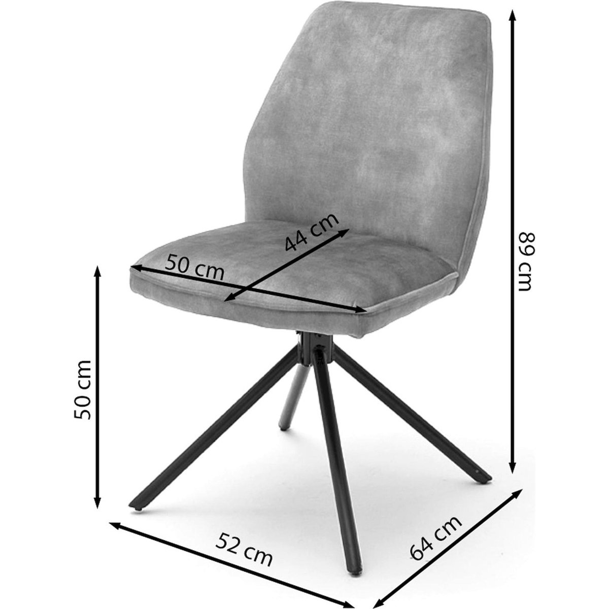 Chaise de salle à manger tapissée TORYDERS marron cognac, RECOLLECTION