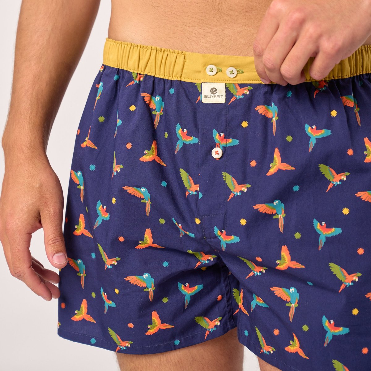 Caleçon en coton biologique FANTAISIE bleu profond, BILLYBELT