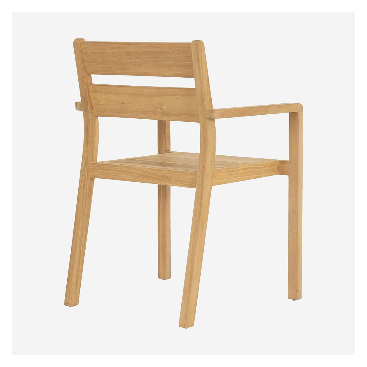 Lot de 2 chaises de jardin en teck massif CALVIA naturel clair, HABITAT