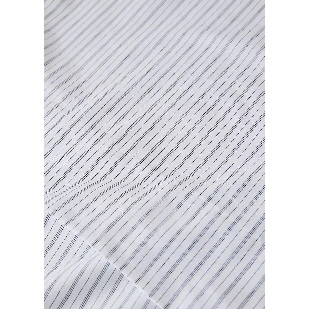 Drap plat percale rayures Lit 180/200 cm gris, MANGO HOME