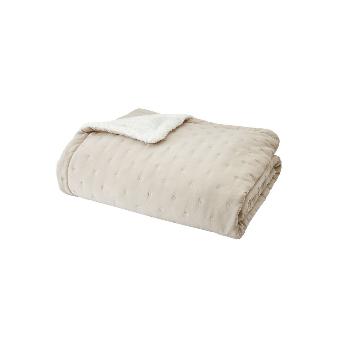 Cosy Nori Sherpa Bedspread cream, CATHERINE LANSFIELD