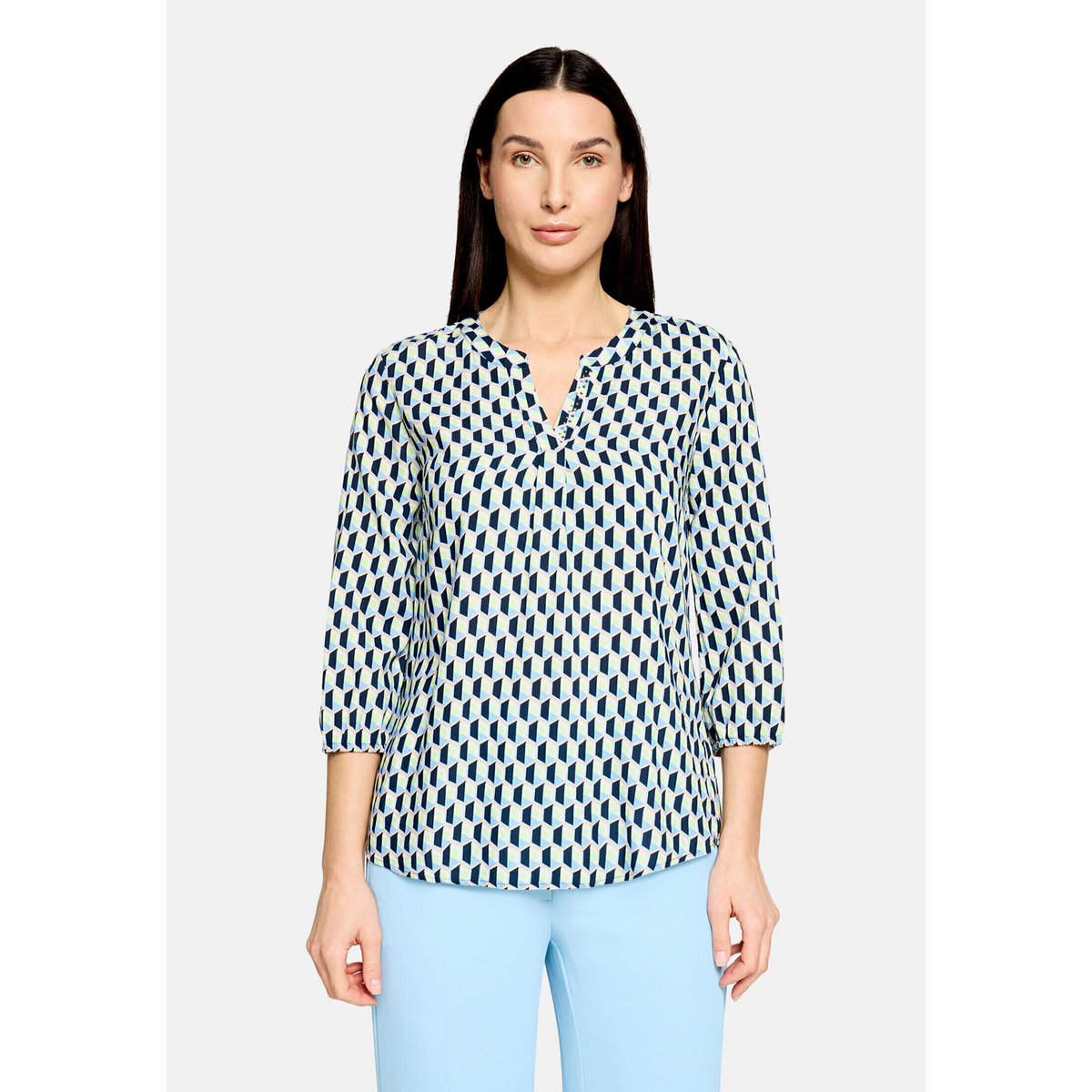 Tunique à manches 3/4 bleu/vert, BETTY BARCLAY
