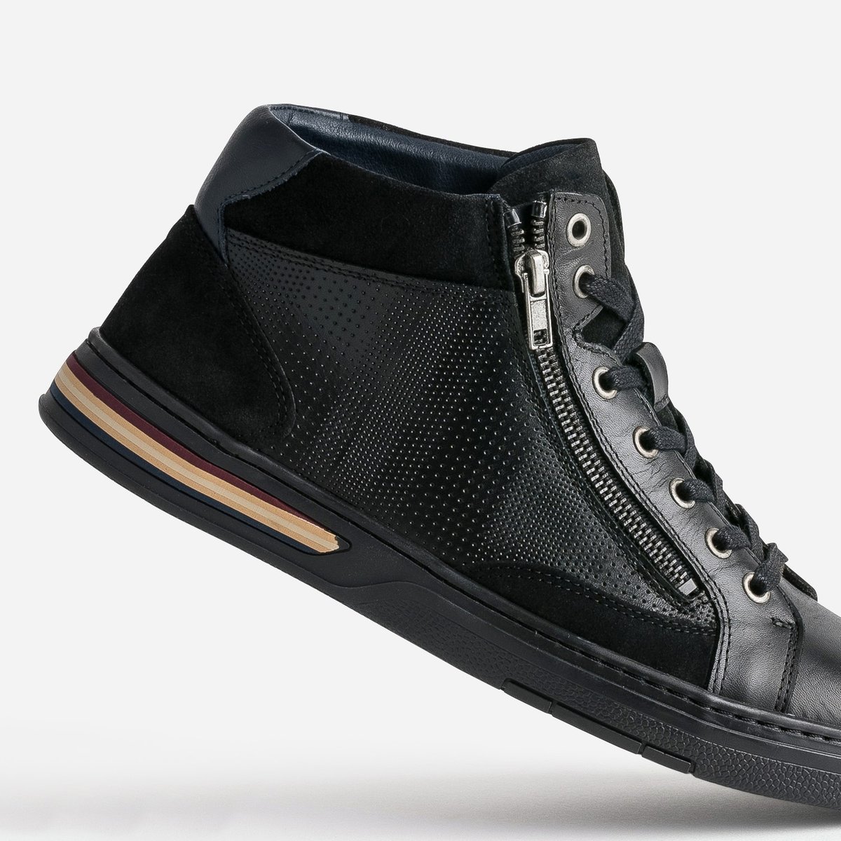 Basket en cuir DIDIER noir, ERAM