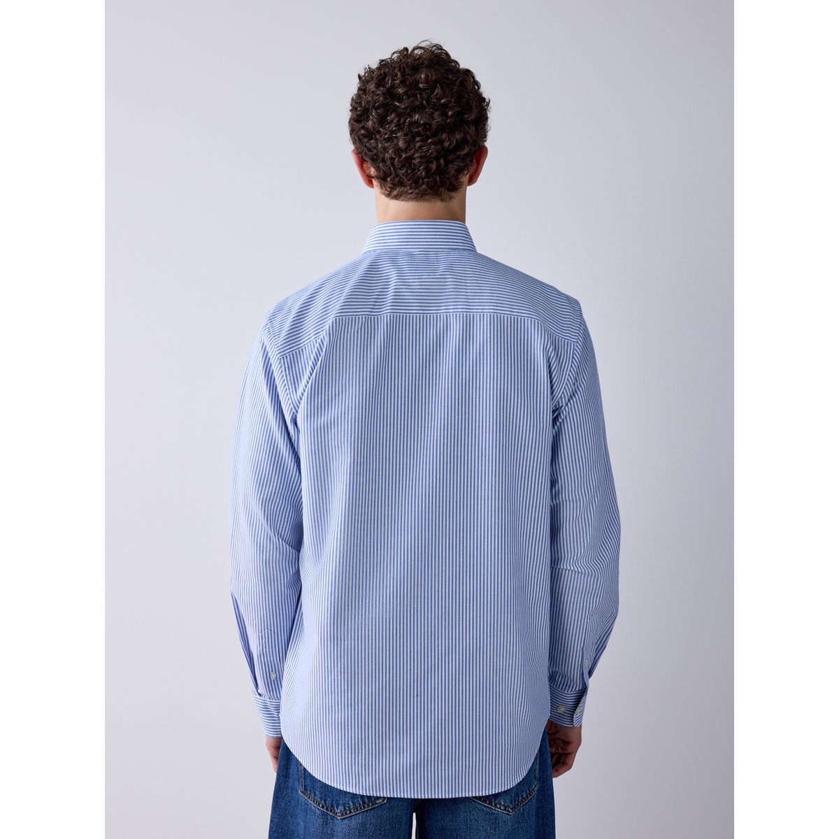 Chemise oxford standard boutonnée rayures bleues, NEXT