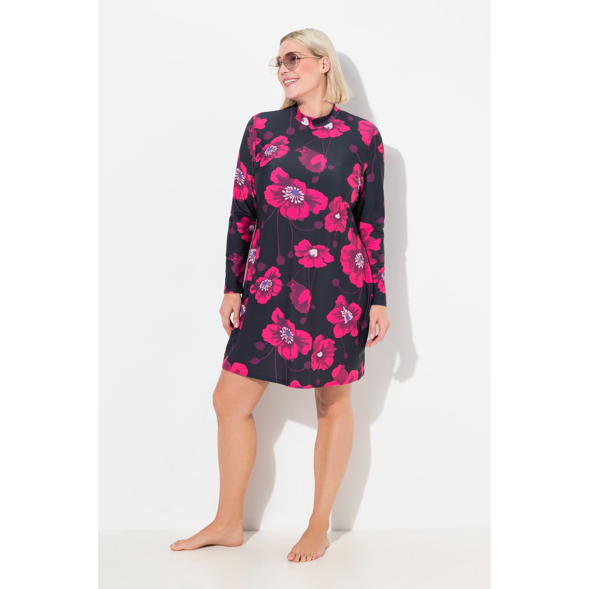 Robe de bain avec bonnets souples noir, ULLA POPKEN