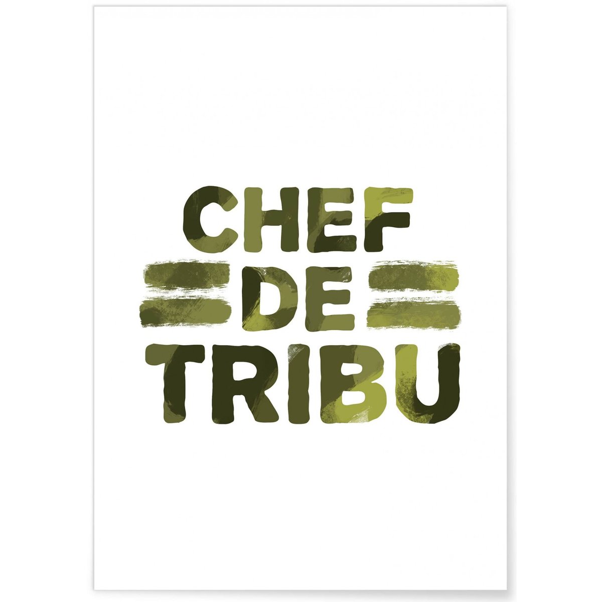 Affiche 'Chef de tribu' blanc, L'AFFICHERIE