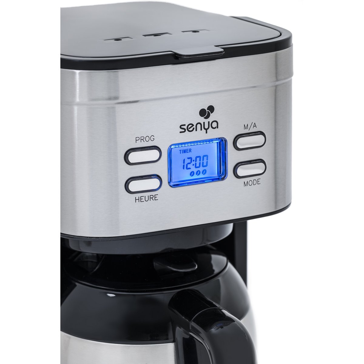 Cafetière isotherme sélecteur d'arôme hot coffee noir, SENYA