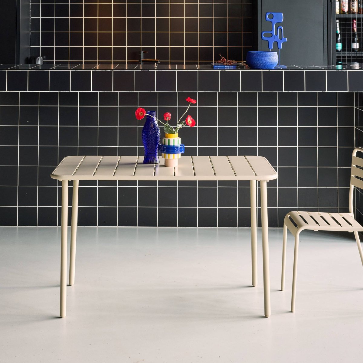 Table de jardin métal 4 places AMELIA anthracite, SWEEEK