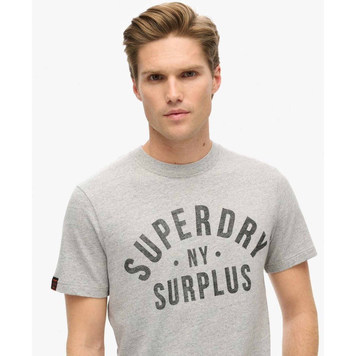 T-shirt à motif Surplus gris surplus moucheté, SUPERDRY