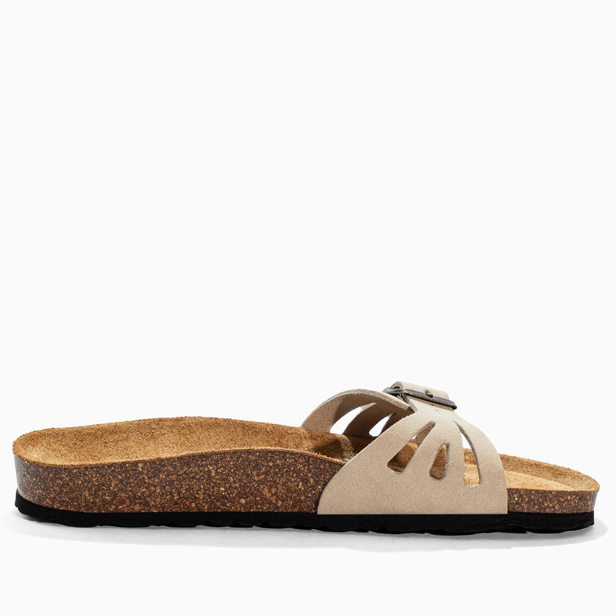 Sandales en cuir suédé ATHENA beige, BAYTON