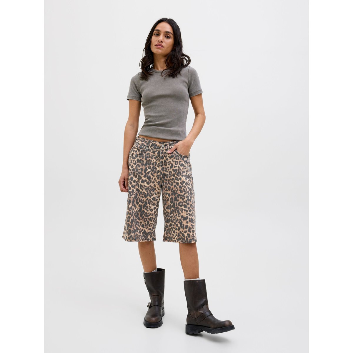 Short En Denim marron - cornstalk 1, JJXX