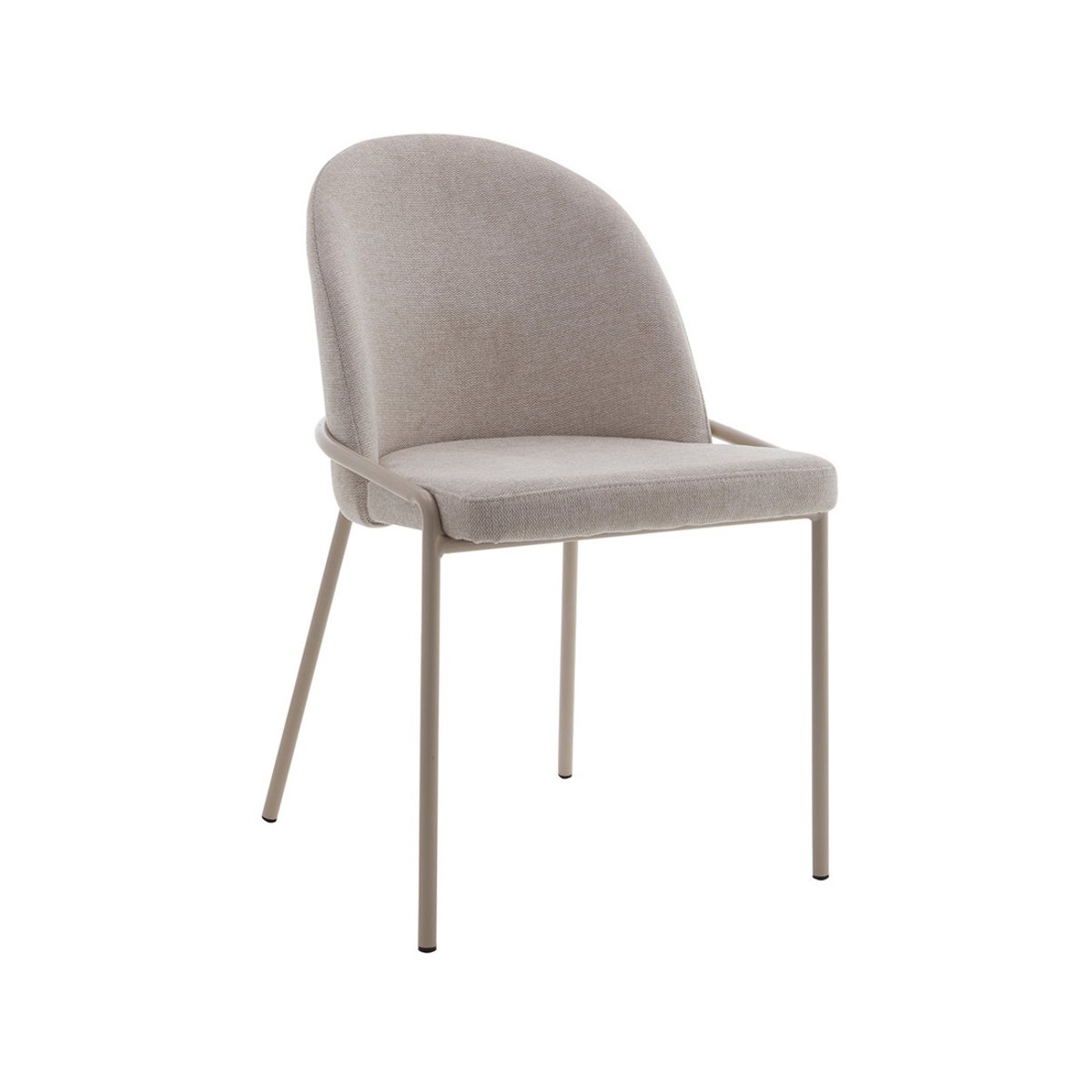 Lot de 4 chaises en tissu, IMELDA beige, BEST MOBILIER